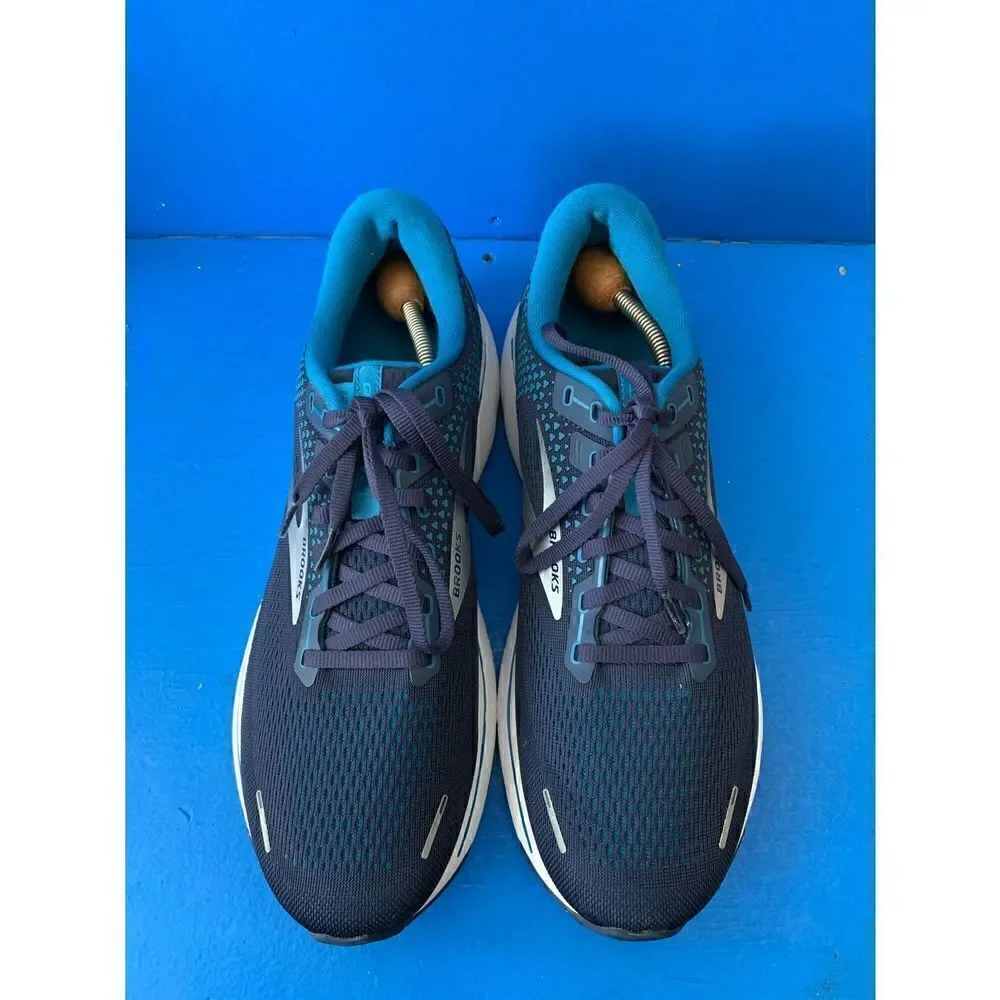 Brooks Ghost 14 Men’s Size 12.5 Med Running Shoes 1103691D190 White/Gray/Navy